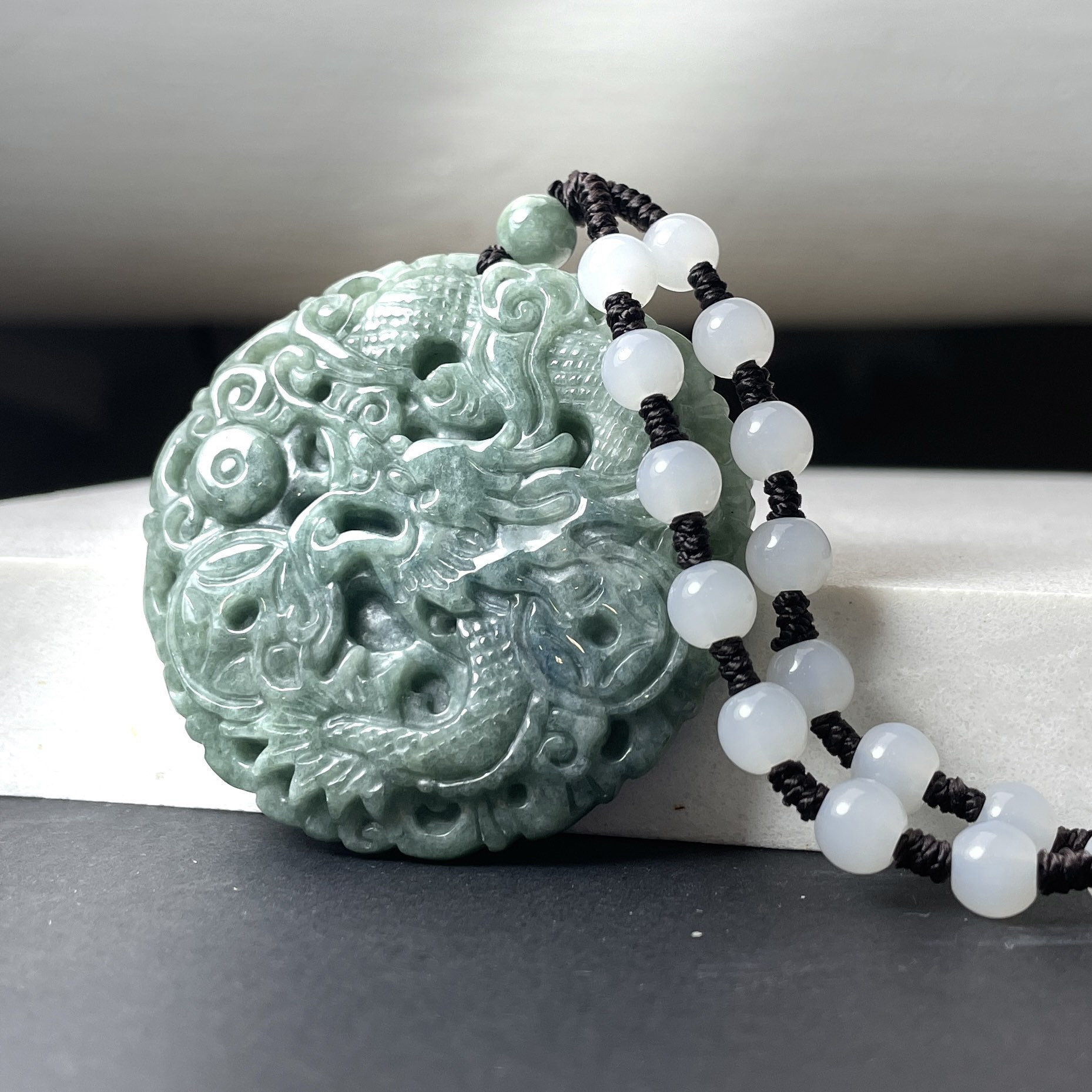 Jahr Des Drachen, Grün Jade Dragon Schmuck Anhänger Geschenk, Handgemachte Jadeit Charm Halskette, Feng Shui Glück Schutz Amulett, Männer Frauen von JadeousJade