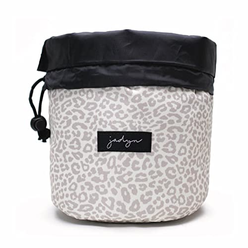 Jadyn Cinch Top Kompakte Reise-Make-up-Tasche und Kosmetik-Organizer für Frauen, Wüste Leopard von Jadyn