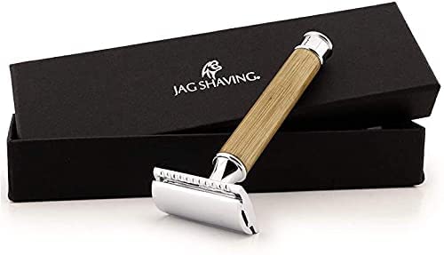 Jag Rasierer für Damen und Herren nachhaltiger Nassrasierer mit Bambusgriff zweischneidiger Rasierer mit elegantem Etui Jag Rasierer für Damen und Herren nachhaltiger Nassrasierer mit Bambusgriff zweischneidiger Rasierer mit elegantem Etui von Jag Shaving