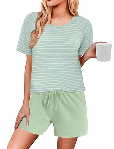 Jahetuul Pyjama Damen kurz Schlafanzug Sommer Studentin Schlafanzüge für Damen Schlafbekleidung Zweiteiler Pyjama Shorty Nachtwäsche Set Jahetuul Pyjama Damen kurz Schlafanzug Sommer Studentin Schlafanzüge für Damen Schlafbekleidung Zweiteiler Pyjama Shorty Nachtwäsche Set von Jahetuul