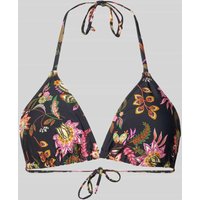 Jake*s Casual Bikini-Oberteil mit Allover-Muster in Black, Größe XL von Jake*s Casual