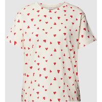 Jake*s Casual Pyjama-Oberteil mit Allover-Motiv-Print in Offwhite, Größe S von Jake*s Casual