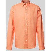 Jake*s Slim Fit Business-Hemd mit Kentkragen in Apricot, Größe L von Jake*s