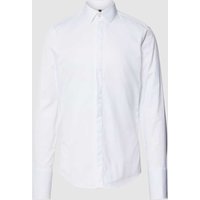 Jake*s Slim Fit Business-Hemd mit Kentkragen in Weiss, Größe 37/38 von Jake*s