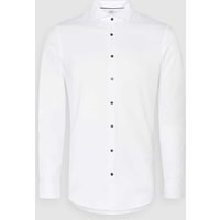 Jake*s Super Slim Fit Business-Hemd mit Stretch-Anteil in Weiss, Größe 41/42 von Jake*s