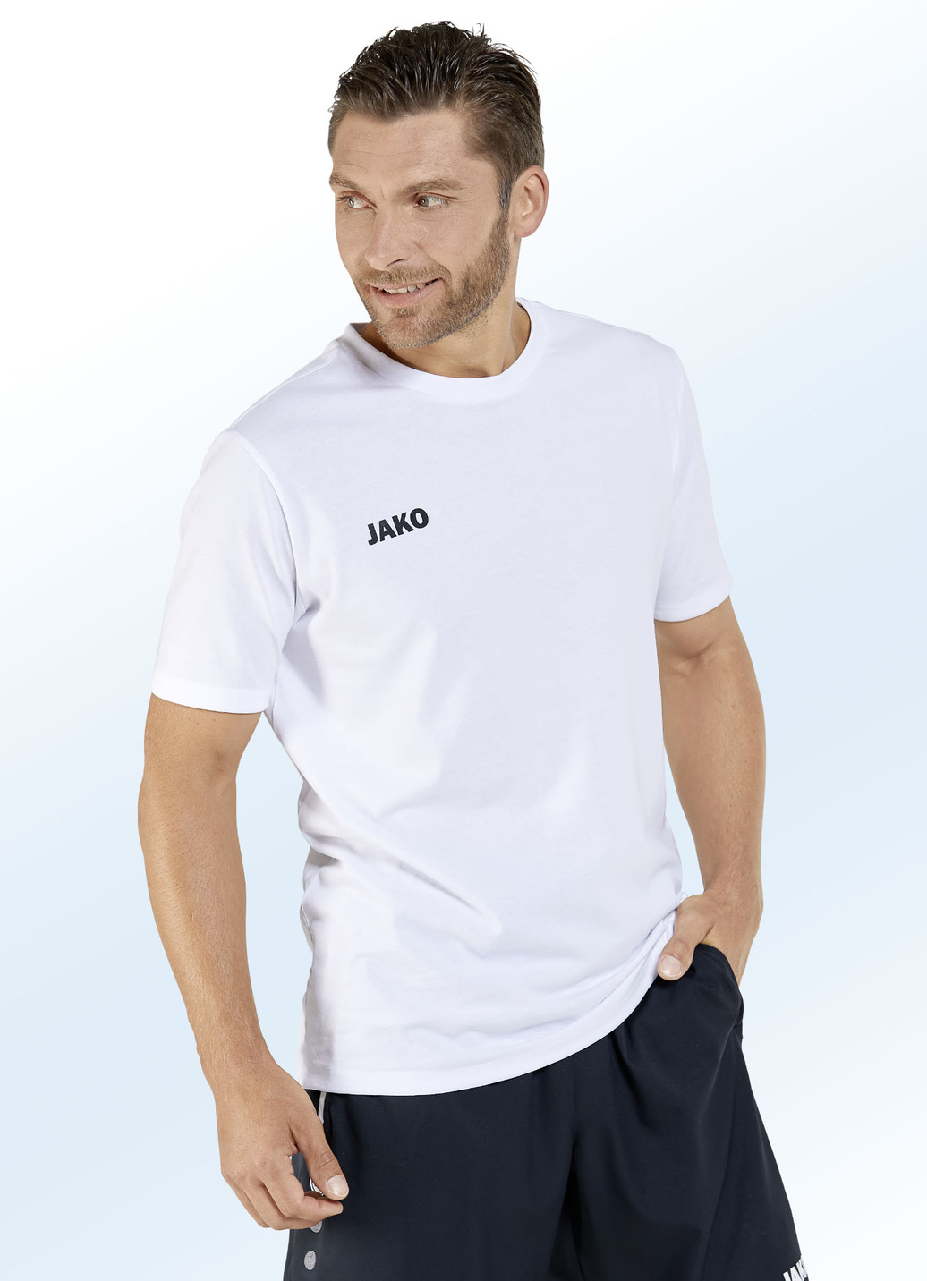 Doppelpack Shirt von "Jako" in 6 Farben, Größe M (46/48), Weiss-Marine von Jako