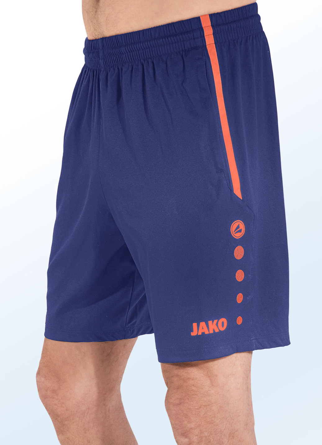 Shorts von "Jako" in 4 Farben, Größe L (50), Marine-Orange von Jako