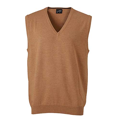Klassischer Herren Baumwoll-Pullunder 3XL,Camel Klassischer Herren Baumwoll-Pullunder 3XL,Camel von James & Nicholson