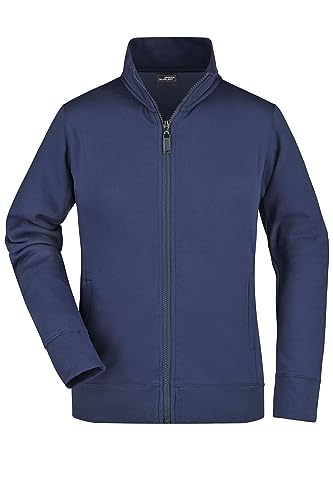 James & Nicholson Damen Sweatjacke - Hochwertige Sweatjacke mit Stehkragen | Farbe: navy | Grösse: L von James & Nicholson