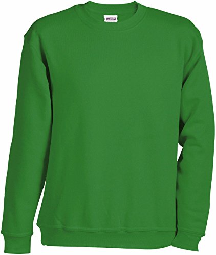 JN-0.40 James+Nicholson Herren Sweatshirt (auch in Übergrößen - bis Größe 5XL), Lime Green , Gr. M M,Lime Green von James & Nicholson