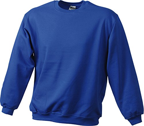 JN-0.40 James+Nicholson Herren Sweatshirt (auch in Übergrößen - bis Größe 5XL), Royal , Gr. XL XL,Royal von James & Nicholson