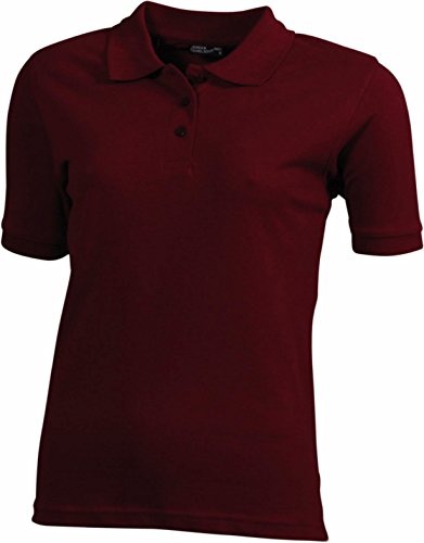 James + Nicholson Klassisches Ladies Poloshirt JN 071 Gr. Small, Red - Wine von James & Nicholson