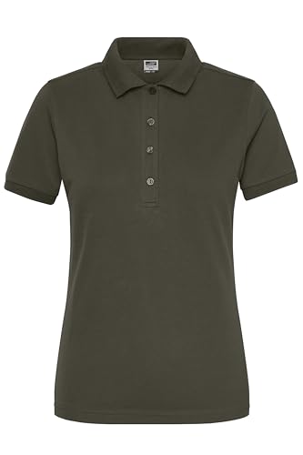 James & Nicholson Damen Bio Workwear Polo Stretch - Elastisches Polo-Shirt mit tailliertem Schnitt | Farbe: Olive | Grösse: XXL James & Nicholson Damen Bio Workwear Polo Stretch - Elastisches Polo-Shirt mit tailliertem Schnitt | Farbe: Olive | Grösse: XXL von James & Nicholson