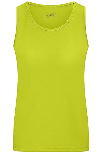 James & Nicholson Damen Funktions-Tanktop - Leicht-tailliertes und Funktionelles Top für Sport und Freizeit | Farbe: Acid-Yellow | Grösse: L von James & Nicholson