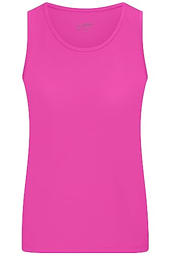 James & Nicholson Damen Funktions-Tanktop - Leicht-tailliertes und Funktionelles Top für Sport und Freizeit | Farbe: pink | Grösse: L von James & Nicholson