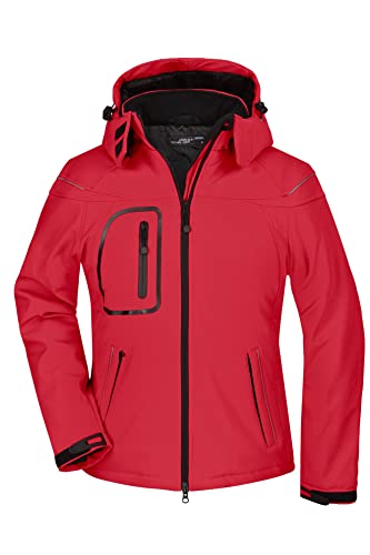 James & Nicholson Damen Winter Softshelljacke - Leicht taillierte Softshell-Funktionsjacke mit TPU Membran | Farbe: red | Grösse: M von James & Nicholson