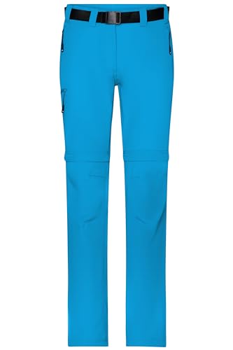 James & Nicholson Damen Zipp-Off Outdoorhose - Funktionelle Wander-und Trekkinghose mit abnehmbaren Beinen | Farbe: Bright-Blue | Grösse: M von James & Nicholson