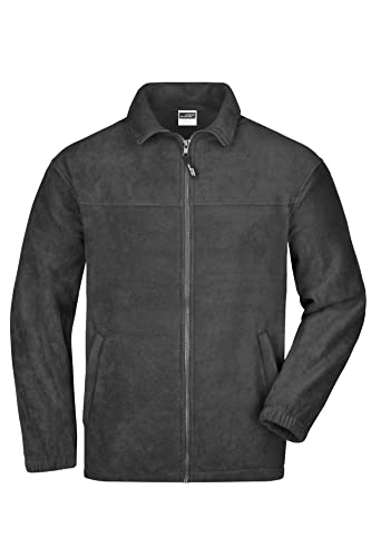 James & Nicholson Fleece Jacke - aus pflegeleichtem Anti-Pilling-Fleece für Damen und Herren | Farbe: dark-grey | Grösse: 4XL von James & Nicholson