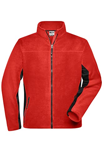 James & Nicholson Herren Arbeits Fleecejacke - Praktische Microfleecejacke mit Softshelleinsätzen | Farbe: red/black | Grösse: S James & Nicholson Herren Arbeits Fleecejacke - Praktische Microfleecejacke mit Softshelleinsätzen | Farbe: red/black | Grösse: S von James & Nicholson