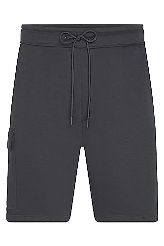 James & Nicholson Herren Lounge Shorts - Kurze Sweat-Hose aus Bio-Baumwolle im Cargo-Style | Farbe: Graphite | Grösse: 3XL von James & Nicholson