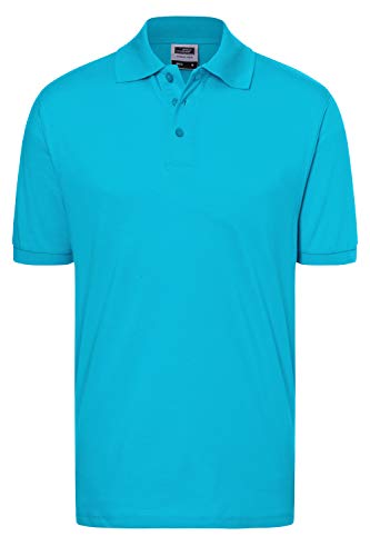 James & Nicholson Herren Classic Polo Poloshirt, Blau (Turquoise), Large von James & Nicholson