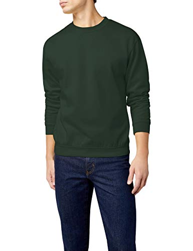 James & Nicholson Herren Round-Sweat-Heavy Sweatshirt, Grün (Dark-Green), Large von James & Nicholson