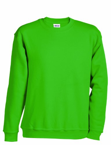 James & Nicholson Herren Round-Sweat-Heavy ÜG Sweatshirt, Grün (Lime-Green), XXXX-Large von James & Nicholson