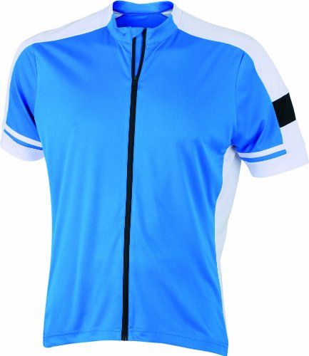 James & Nicholson Herren Sport Top Radtrikots Bike-T Full Zip blau (cobalt) XX-Large von James & Nicholson