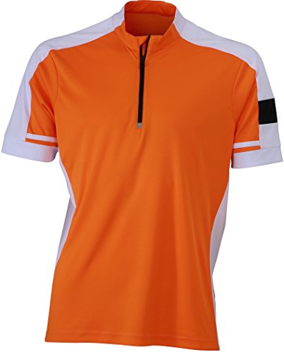 James & Nicholson Herren Sport Top Trikot Men's Bike-T Half Zip orange (Orange) XXX-Large von James & Nicholson