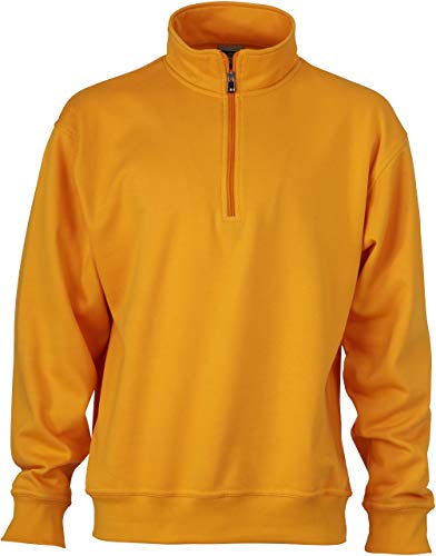 James & Nicholson Herren Sweatshirt Sweatshirt Workwear Half Zip Sweat gelb (Gold/Yellow) XXX-Large von James & Nicholson