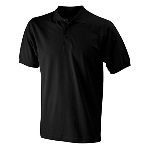 James & Nicholson Hochwertiges Polohemd mit Armbündchen (3XL, black) von James & Nicholson