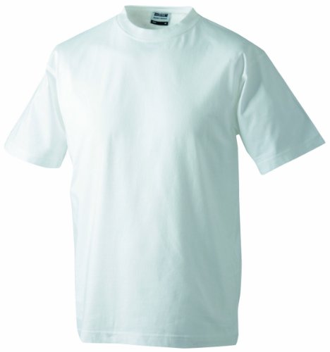 James & Nicholson Jungen Junior Basic Rundhals T-Shirt, Weiß (White), X-Large (Herstellergröße: XL (146/152)) von James & Nicholson