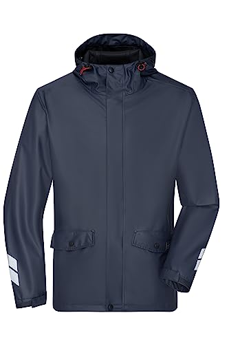 James & Nicholson Workwear Regenjacke - Praktische Regenjacke zum Überziehen | Farbe: navy | Grösse: 3XL von James & Nicholson