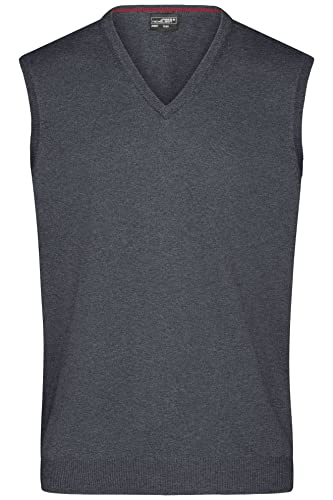 James & Nicholson Herren V-Pullunder - Klassisch geschnittener Pullunder aus hochwertiger Baumwolle | Farbe: anthracite-melange | Grösse: S James & Nicholson Herren V-Pullunder - Klassisch geschnittener Pullunder aus hochwertiger Baumwolle | Farbe: anthracite-melange | Grösse: S von James & Nicholson