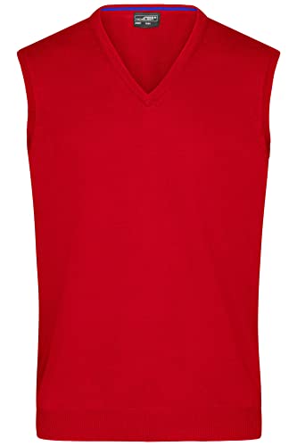 James & Nicholson Herren V-Pullunder - Klassisch geschnittener Pullunder aus hochwertiger Baumwolle | Farbe: red | Grösse: S James & Nicholson Herren V-Pullunder - Klassisch geschnittener Pullunder aus hochwertiger Baumwolle | Farbe: red | Grösse: S von James & Nicholson