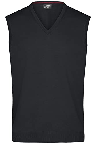 James & Nicholson Herren V-Pullunder - Klassisch geschnittener Pullunder aus hochwertiger Baumwolle | Farbe: black | Grösse: XL James & Nicholson Herren V-Pullunder - Klassisch geschnittener Pullunder aus hochwertiger Baumwolle | Farbe: black | Grösse: XL von James & Nicholson