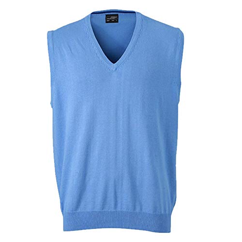 Klassischer Herren Baumwoll-Pullunder XL,Glacier-Blue Klassischer Herren Baumwoll-Pullunder XL,Glacier-Blue von James & Nicholson