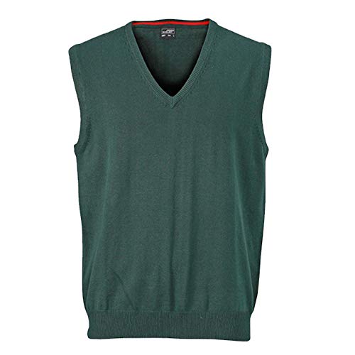 Klassischer Herren Baumwoll-Pullunder XL,forest-green Klassischer Herren Baumwoll-Pullunder XL,forest-green von James & Nicholson