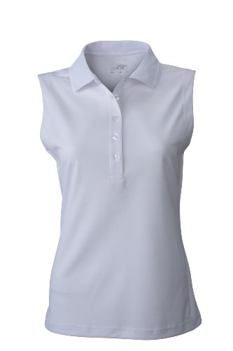 Ladies' Active Polo Sleeveless | white | S im digatex-package von James & Nicholson