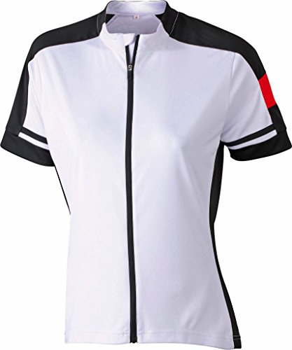 Ladies' Bike-T Full Zip White,L von James & Nicholson