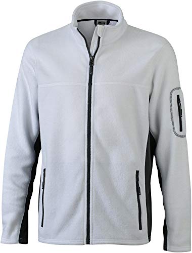 Microfleece Jacke - Farbe: White/Carbon - Größe: L Microfleece Jacke - Farbe: White/Carbon - Größe: L von James & Nicholson
