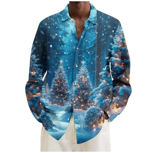Jamicy Weihnachtshemd Herren Langarm Hemd Christmas Print Freizeithemden Klassisch Weihnachtsshirt mit Knöpfen Lustig Herrenhemd Hawaiihemd Regular Fit Hemden Blitzangebote des Tages Blau 3XL Jamicy Weihnachtshemd Herren Langarm Hemd Christmas Print Freizeithemden Klassisch Weihnachtsshirt mit Knöpfen Lustig Herrenhemd Hawaiihemd Regular Fit Hemden Blitzangebote des Tages Blau 3XL von Jamicy