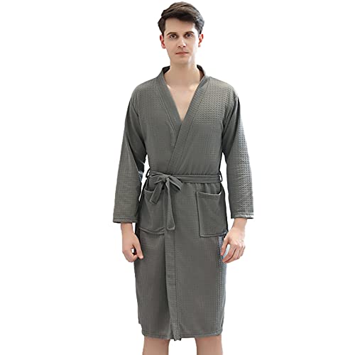 Jamron Herren Damen Paare Waffel Bademantel Atmungsaktiv Spa Hotel Kimonno Kleider Homewear SN070135 Grau L Jamron Herren Damen Paare Waffel Bademantel Atmungsaktiv Spa Hotel Kimonno Kleider Homewear SN070135 Grau L von Jamron