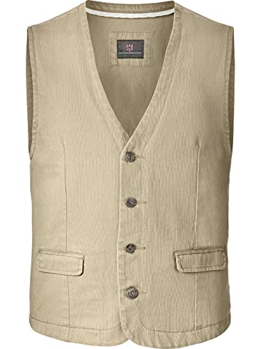 Jan Vanderstorm Herren Weste Torell beige 3XL (XXXL) - 64 von Jan Vanderstorm