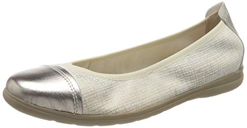 Jana 100% comfort Damen 8-8-22105-24 Geschlossene Ballerinas, Gold (Gold Comb 938) von Jana