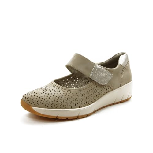 Jana Damen Halbschuhe mit Klettverschluss Vegan, Braun (Taupe), 41 EU Jana Damen Halbschuhe mit Klettverschluss Vegan, Braun (Taupe), 41 EU von Jana