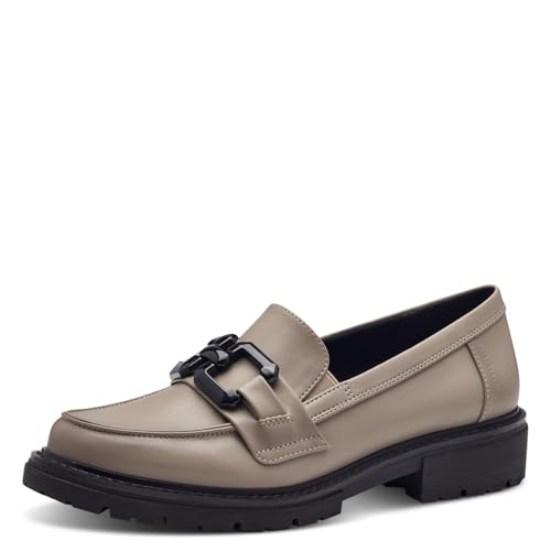 Jana Damen Loafer ohne Absatz Elegant Vegan, Grau (Stein Nappa), 41 EU Jana Damen Loafer ohne Absatz Elegant Vegan, Grau (Stein Nappa), 41 EU von Jana
