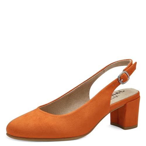 Jana Damen Slingpumps mit verstellbarem Riemen Vegan, Orange (Orange), 40 EU von Jana