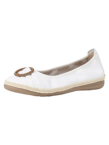 Jana Damen 8-8-22101-28 Ballerinas, White Nappa, 37 EU von Jana