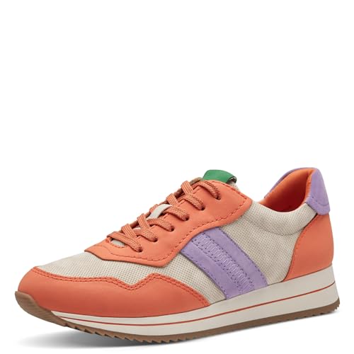 Jana Damen Sneaker flach mit dicker Sohle Vegan, Orange (Orange Comb), 38 EU von Jana